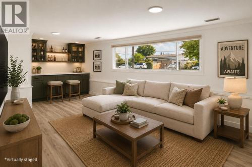 *Virtually staged - 1284 Mcbride Road, Kelowna, BC - Indoor Photo Showing Living Room