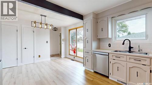 155 Wells Street, Regina, SK - Indoor Photo Showing Kitchen With Double Sink