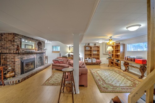 Salle de jeux - 145 Ch. De La Gare, Piedmont, QC - Indoor Photo Showing Living Room With Fireplace
