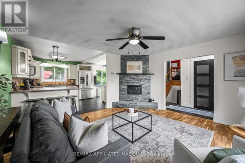 3 Sunset Drive, Rideau Lakes, ON - Indoor Photo Showing Living Room With Fireplace