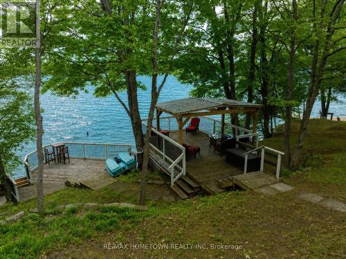 Option of 3 different tiered decks - 66 Scott Lane, Rideau Lakes, ON - Outdoor With Body Of Water