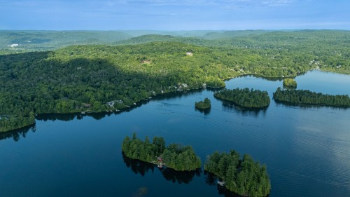 Photo aérienne - 201 217E Avenue, Saint-Hippolyte, QC - Outdoor With Body Of Water With View