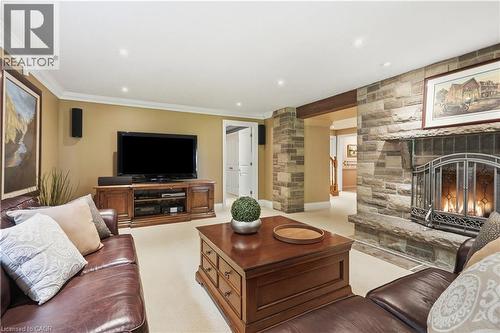 314 7Th Concession Road E, Flamborough, ON - Indoor Photo Showing Living Room With Fireplace
