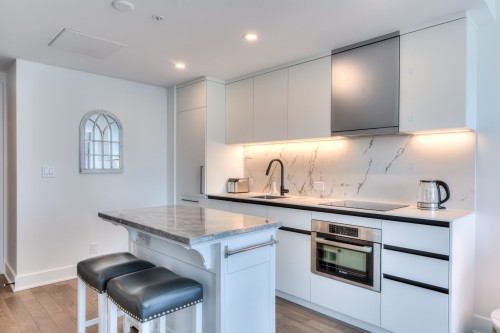 Kitchen - 1703-720 Rue St-Jacques, Montréal (Ville-Marie), QC - Indoor Photo Showing Kitchen With Upgraded Kitchen