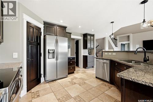 7 Lott Road E, White City, SK - Indoor Photo Showing Kitchen With Double Sink