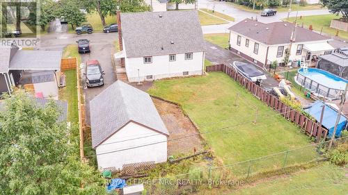 back yard - 215 Knoll Street, Port Colborne (Main Street), ON - Outdoor With Above Ground Pool