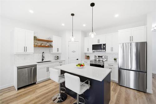 223 Harmony Lane, Steinbach, MB - Indoor Photo Showing Kitchen With Upgraded Kitchen