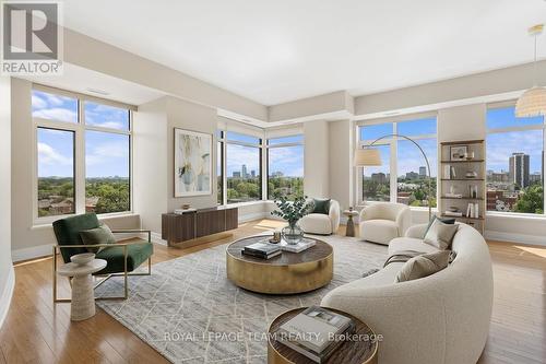 Virtually Enhanced to reflect the luxury - 1003 - 245 Kent Street N, Ottawa, ON - Indoor Photo Showing Living Room