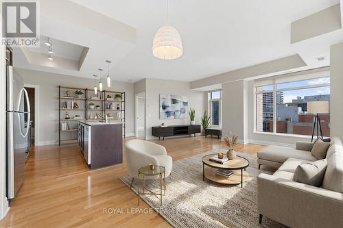 Virtually Enhanced to see all possibilities - 1003 - 245 Kent Street N, Ottawa, ON - Indoor Photo Showing Living Room