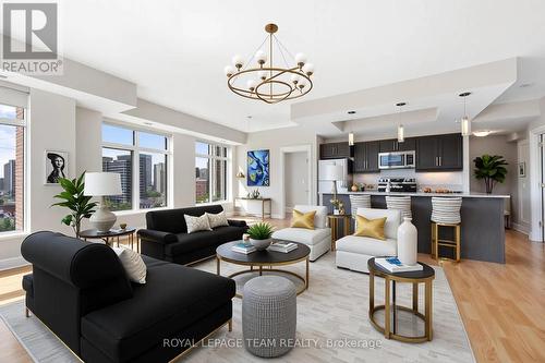 The virtually enhanced comfort in this living room - 1003 - 245 Kent Street N, Ottawa, ON - Indoor Photo Showing Living Room