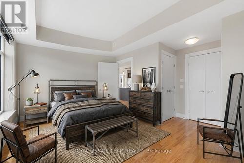 Industrial enhancement of the Primary Bedroom - 1003 - 245 Kent Street N, Ottawa, ON - Indoor Photo Showing Bedroom