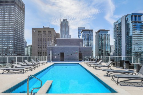 Pool - 1703-1211 Rue Drummond, Montréal (Ville-Marie), QC - Outdoor With In Ground Pool