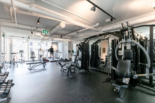 Exercise Room - 1703-1211 Rue Drummond, Montréal (Ville-Marie), QC - Indoor Photo Showing Gym Room
