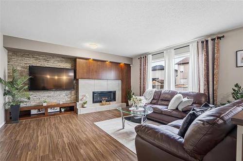 162 Audette Dr, Winnipeg, MB - Indoor Photo Showing Living Room With Fireplace