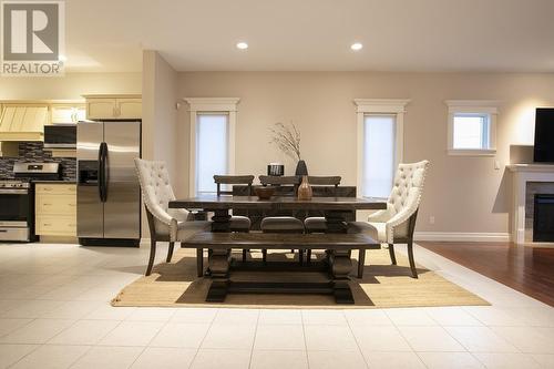 4 Parkdale Dr, Sault Ste. Marie, ON - Indoor Photo Showing Dining Room With Fireplace