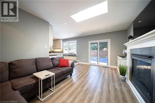 20 Hogarth Road, Brantford, ON - Indoor Photo Showing Living Room With Fireplace