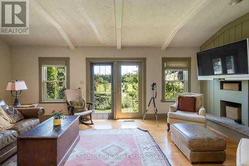 678541 Centre Road, Mulmur, ON - Indoor Photo Showing Living Room With Fireplace