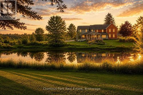 AI enhanced  to create sunset setting - 678541 Centre Road, Mulmur, ON - Outdoor