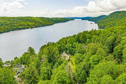 Photo aérienne - 172 Ch. D'Arrow-Head, Stanstead - Canton, QC - Outdoor With Body Of Water With View