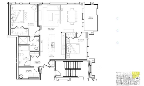 Plan (croquis) - 102-8945 Boul. Viau, Montréal (Saint-Léonard), QC - Other