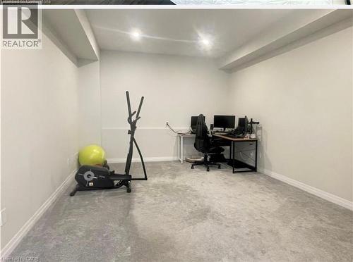 Carpeted flooring, recessed lighting, and crisp white walls - 17 Visionary Avenue, Kitchener, ON - Indoor