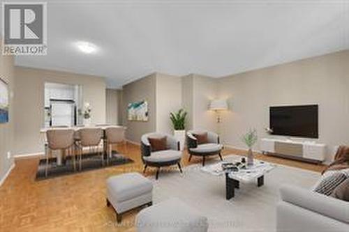 1107 - 475 Laurier Avenue W, Ottawa, ON - Indoor Photo Showing Living Room