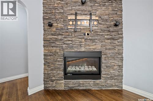 2730 Thornton Avenue, Regina, SK - Indoor Photo Showing Living Room With Fireplace