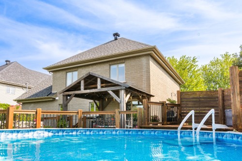 Piscine - 1 Rue Dozois, Candiac, QC - Outdoor With Above Ground Pool