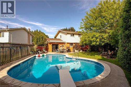 28 Ramsgate Drive, Stoney Creek, ON - Outdoor With In Ground Pool With Backyard