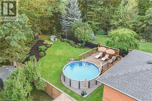 24 Garvey Crescent, Hamilton, ON - Outdoor With Above Ground Pool