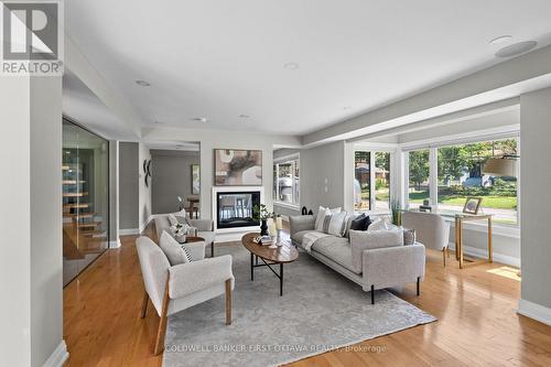 199 Mountbatten Avenue, Ottawa, ON - Indoor Photo Showing Living Room With Fireplace