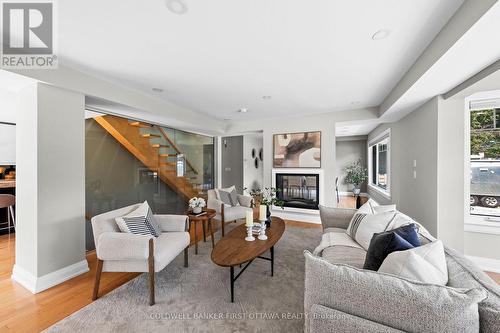 199 Mountbatten Avenue, Ottawa, ON - Indoor Photo Showing Living Room With Fireplace