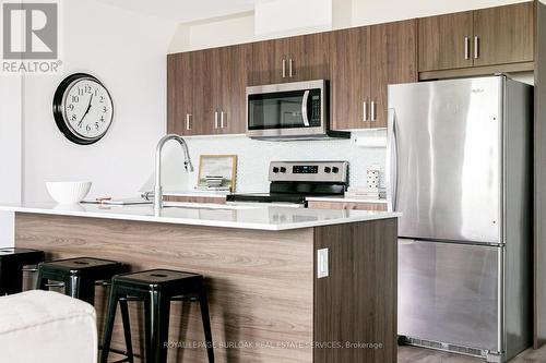 206 - 455 Charleton Avenue E, Hamilton, ON - Indoor Photo Showing Kitchen With Stainless Steel Kitchen With Upgraded Kitchen