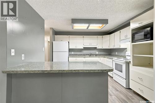 102 1008 Temperance Street, Saskatoon, SK - Indoor Photo Showing Kitchen With Double Sink