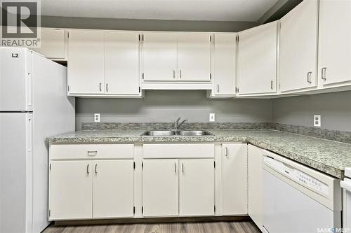 102 1008 Temperance Street, Saskatoon, SK - Indoor Photo Showing Kitchen With Double Sink