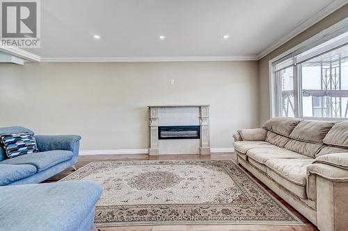 Living Electrical Fireplace - 1228 Jane Street N, Toronto, ON - Indoor Photo Showing Living Room With Fireplace
