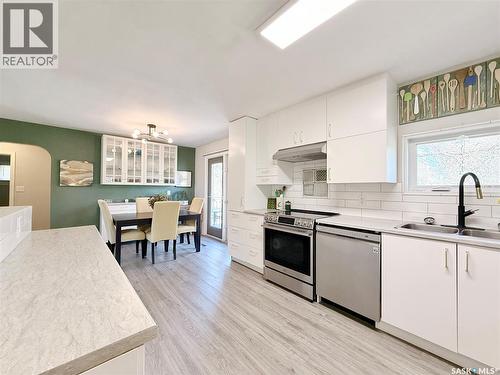 219 Thomson Street, Outlook, SK - Indoor Photo Showing Kitchen With Double Sink