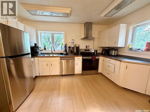 111 1St Street W, Carrot River, SK - Indoor Photo Showing Kitchen With Double Sink