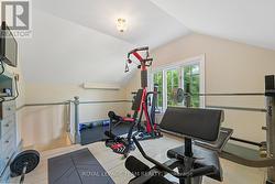 4th bedroom up the secret staircase today a gym - 