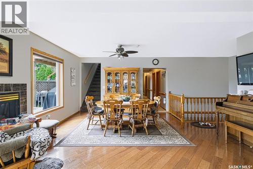 304 1St Street W, Milden, SK - Indoor Photo Showing Other Room With Fireplace