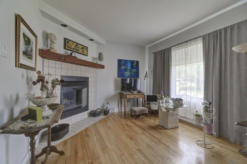 Salon - 260 Av. Laporte, Laval (Pont-Viau), QC - Indoor Photo Showing Living Room With Fireplace