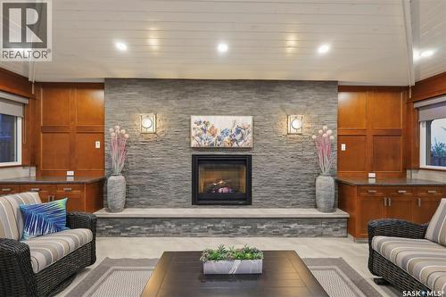 431 Paton Place, Saskatoon, SK - Indoor Photo Showing Living Room With Fireplace