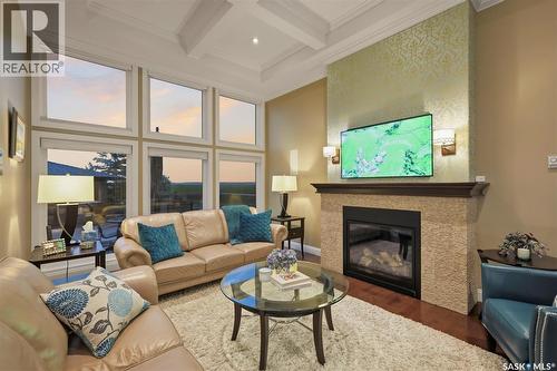 431 Paton Place, Saskatoon, SK - Indoor Photo Showing Living Room With Fireplace