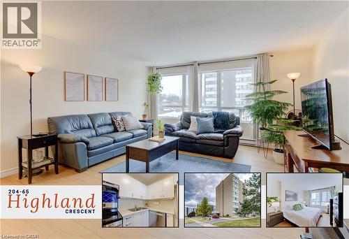 65 Highland Crescent Unit# 204, Kitchener, ON - Indoor Photo Showing Living Room