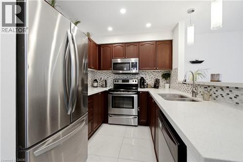 4322 Fairview Street, Burlington, ON - Indoor Photo Showing Kitchen With Stainless Steel Kitchen With Double Sink With Upgraded Kitchen