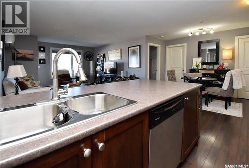 308 306 Petterson Drive, Estevan, SK - Indoor Photo Showing Kitchen With Double Sink