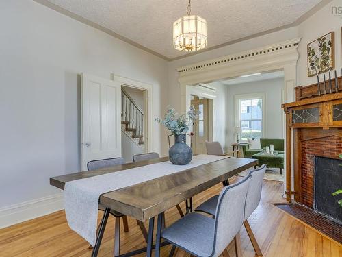 26 Thistle Street, Dartmouth, NS - Indoor Photo Showing Dining Room With Fireplace