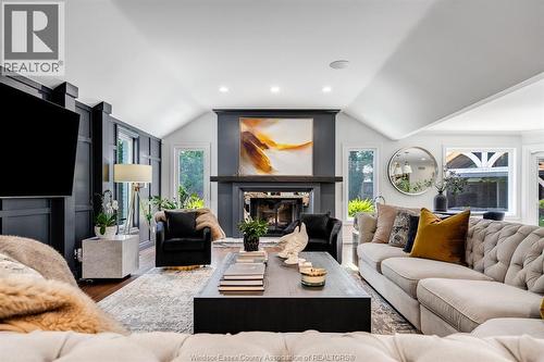 408 Pentilly, Tecumseh, ON - Indoor Photo Showing Living Room With Fireplace
