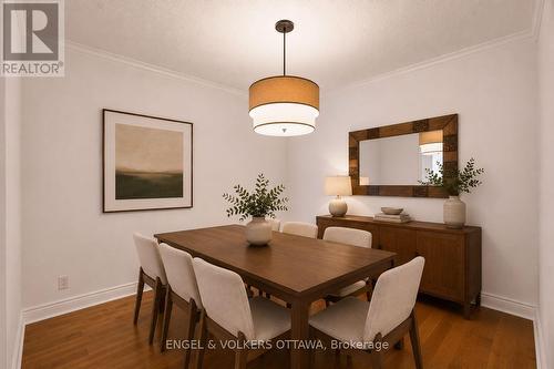 This image is virtually staged. - 101 - 45 Argyle Avenue, Ottawa, ON - Indoor Photo Showing Dining Room