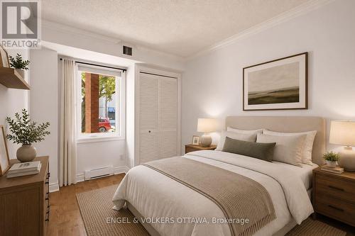 This image is virtually staged. - 101 - 45 Argyle Avenue, Ottawa, ON - Indoor Photo Showing Bedroom